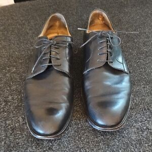 Saks Fifth Avenue Black Leather Derby Shoes